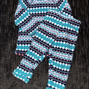 Patagonia Pink and Blue Geometric Fleece Set